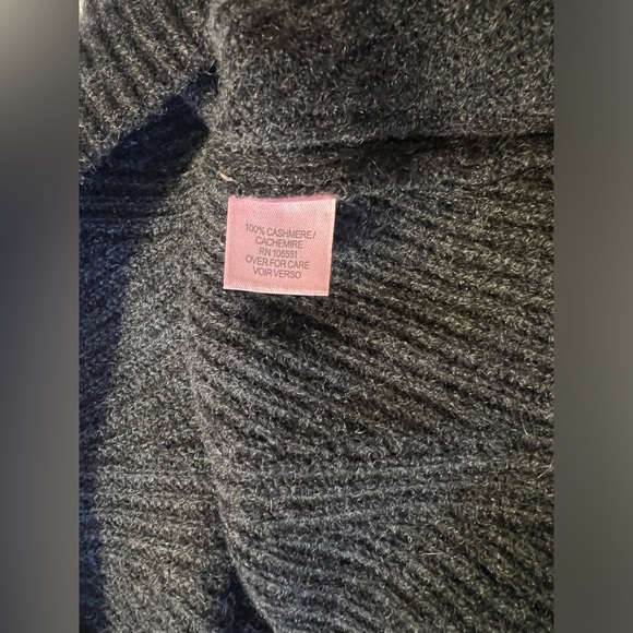 Calypso St. Barth Kahimi 100% Cashmere Dress Sweater Gray Ribbed Luxury Class ☃️ - Picture 5 of 7